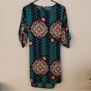 Freeway Multicolor Belted Dress Size Small